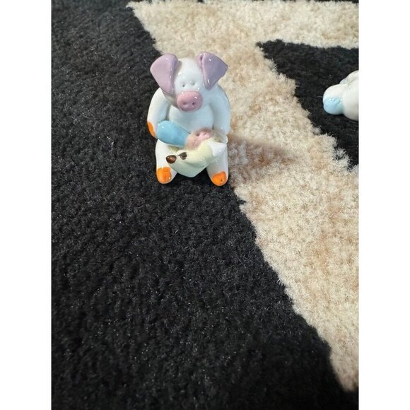 Vintage porcelain elephant figurines. Lot of 4 - Picture 4 of 9